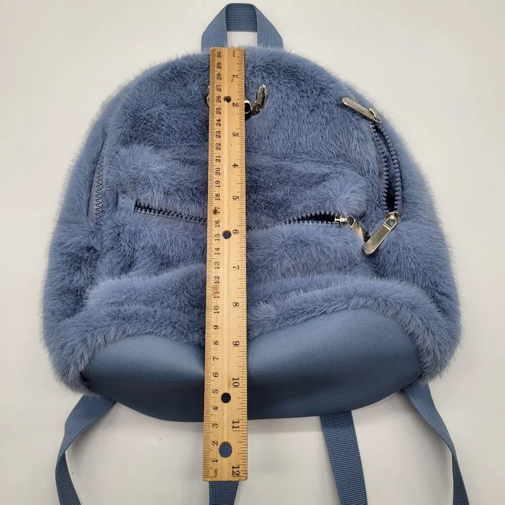 BIOWORLD X STITCH Disney Fuzzy Blue Mini Backpack - Picture 7 of 9